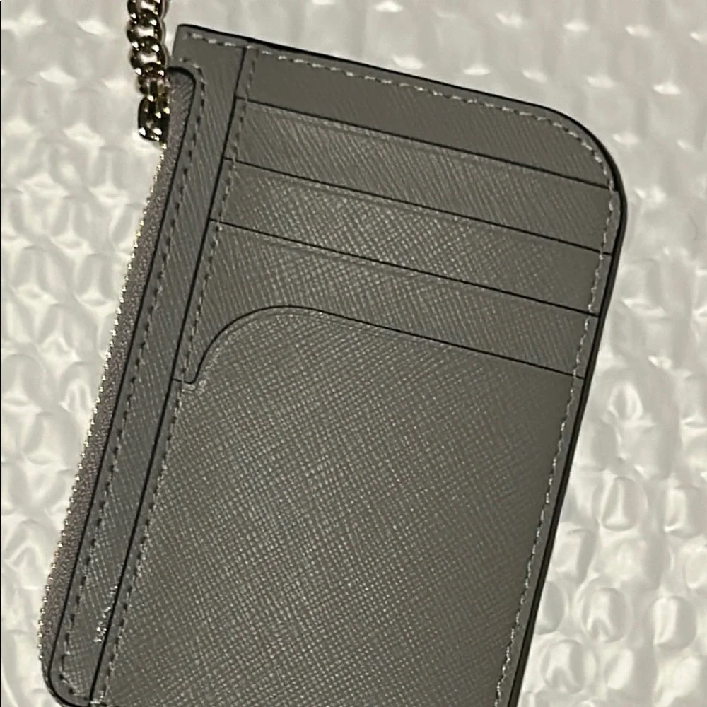 Kate Spade Gray Card Holder/ Key chain